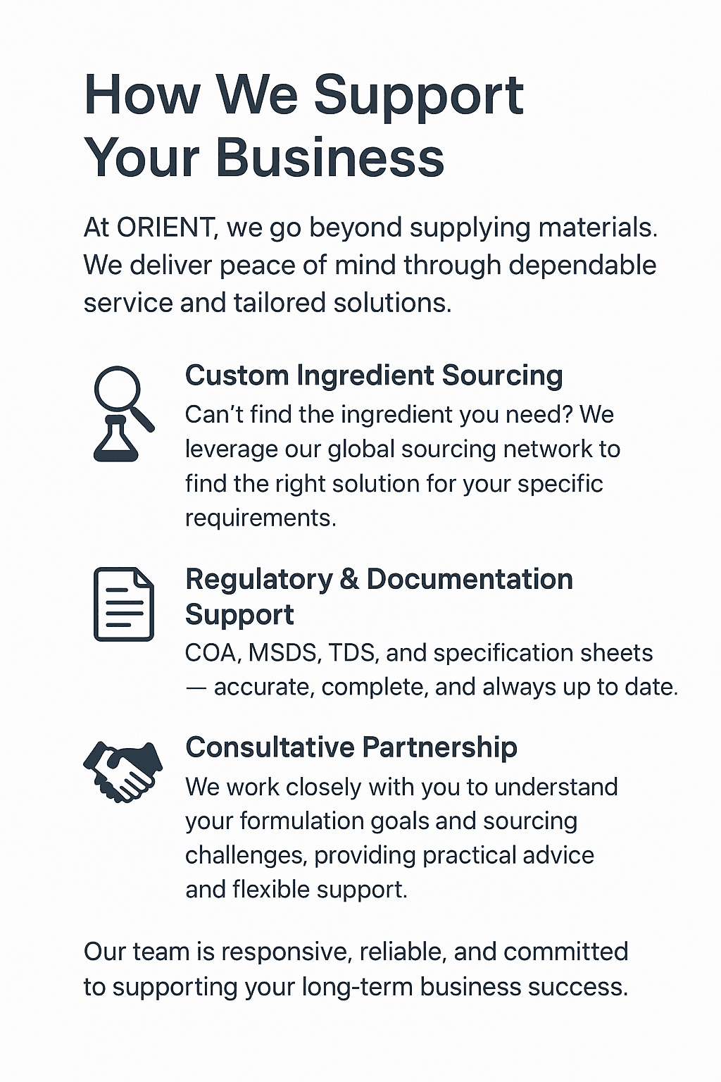 How We Support Your Business?